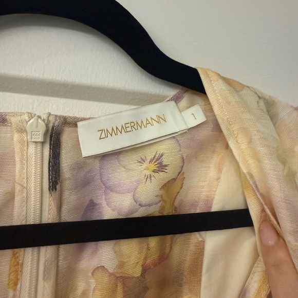 Zimmermann Cream Floral Midi Dress - Picture 2 of 3